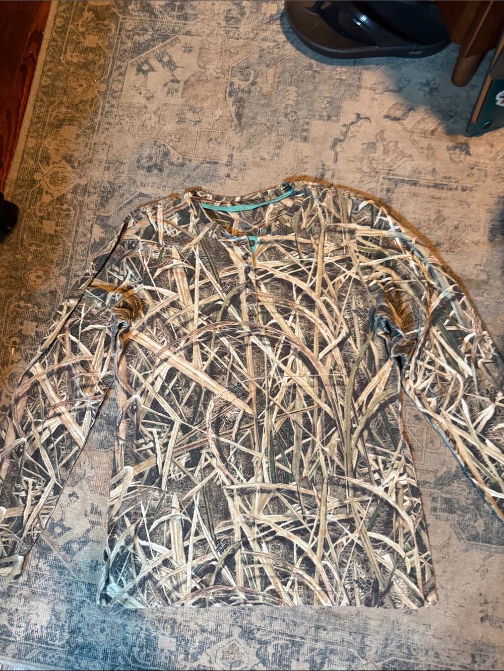 Mossy Oak Marsh Grass Camo Long Sleeve Tee - Brown/Tan/Green